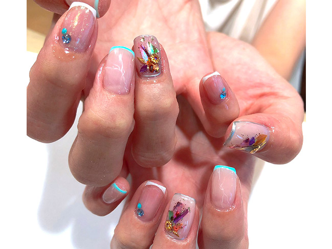 ニュアンス 囲みネイル ネイルサロンmoca モカ 大阪 兵庫 奈良