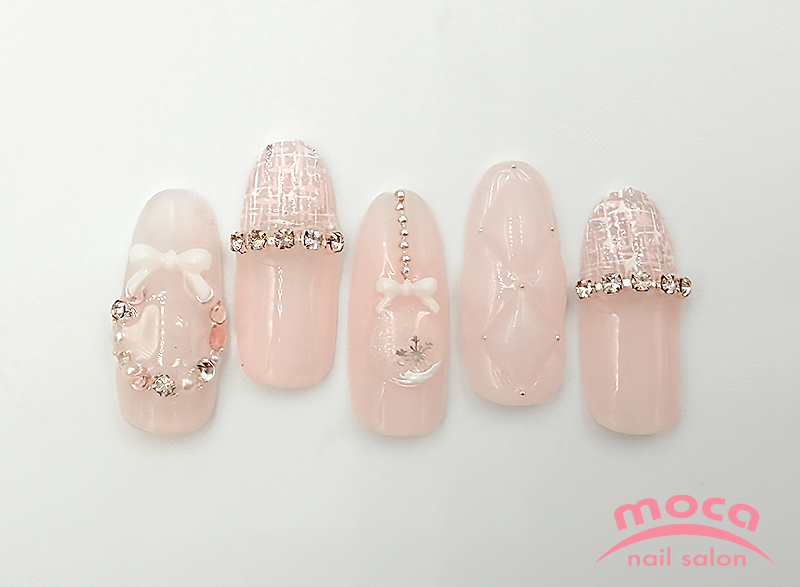 ピンククリスマスネイル